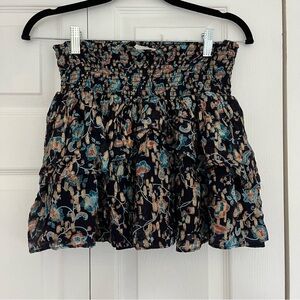 Floral Print Smocked Skirt